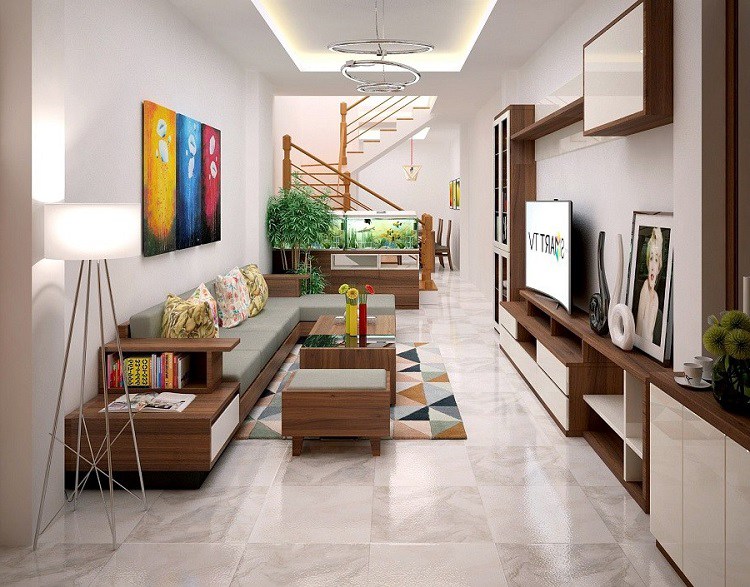Thiết kế phòng khách chung cư 70m2 phải thể hiện được guu thẩm mỹ của gia chủ