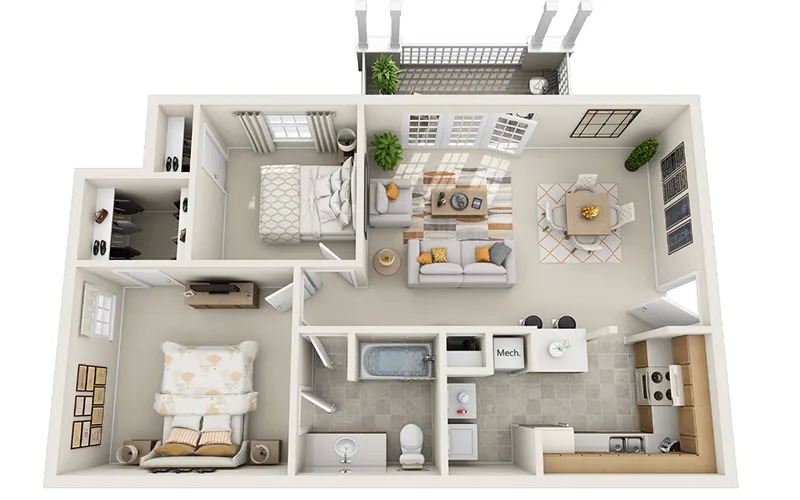 Thiết kế nội thất chung cư 70m2 theo phong cách Bắc Âu